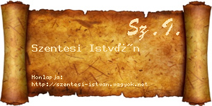 Szentesi István névjegykártya