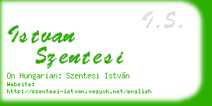 istvan szentesi business card
