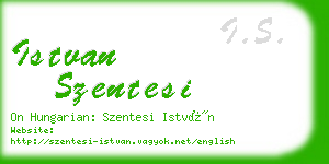 istvan szentesi business card